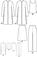 sewing pattern NewLook 6163 Kombi A 8-18 (34-44)