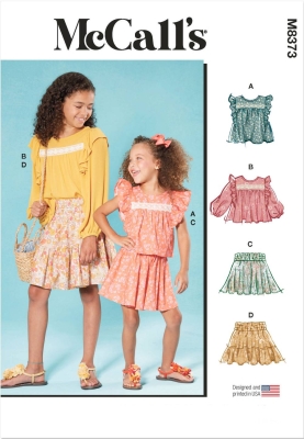 Schnittmuster McCalls 8373 süße Mädchen Kombi Gr. 104-164