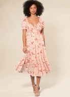 Schnittmuster McCalls 8358 ausgefallenes Vintagekleid 70er Jahre von Laura Ashley Gr. 32-50