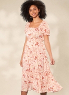 Schnittmuster McCalls 8358 ausgefallenes Vintagekleid 70er Jahre von Laura Ashley Gr. 32-50