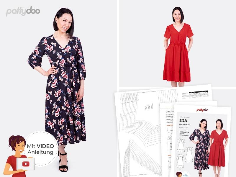 dress sewing pattern for women pattydoo Ida sewing instructions