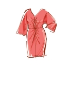 Schnittmuster McCalls 8340 elegantes Damenkleid, Knotenkleid PlusSize Gr. 46-64