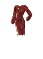 Schnittmuster McCalls 8341 ausgefallenes Damenkleid, Jerseykleid mit Raffung Gr. 32-48