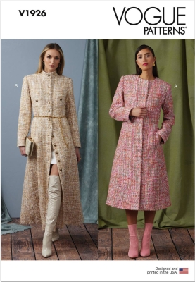coat sewing pattern for women vogue 1926 sewing instructions