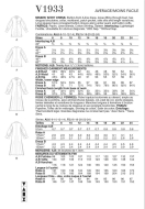 Schnittmuster Vogue 1933 weites Damenkleid, Hemdblusenkleid in kurz und lang Gr. 32-50