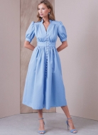 Schnittmuster Vogue 1934 hübsches Damenkleid mit Puffärmeln Gr. 34-52