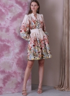 Schnittmuster Vogue 1934 hübsches Damenkleid mit Puffärmeln Gr. 34-52