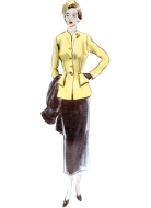 Schnittmuster Vogue 1932 figurbetonte Damenkombi, Vintagekombi 40er Jahre Gr. 34-50