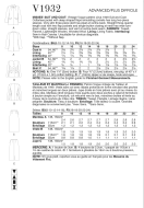 Schnittmuster Vogue 1932 figurbetonte Damenkombi, Vintagekombi 40er Jahre Gr. 34-50