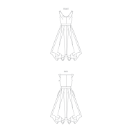 schwungvolles Kleid Schnittmuster Vogue 1935 DIY zum...