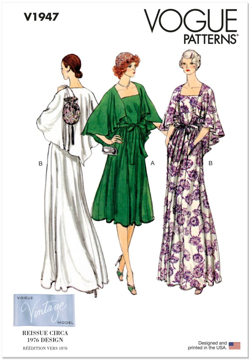 evening-dress sewing pattern for women vogue 1947 sewing instructions