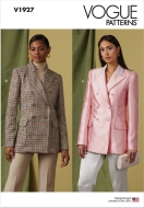 Schnittmuster Damenblazer mit doppelreihigem Knopfverschluss von Vogue 1927 Gr. B5 8-16 (DE 34-42)