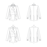 Schnittmuster Damenblazer mit doppelreihigem Knopfverschluss von Vogue 1927 Gr. B5 8-16 (DE 34-42)