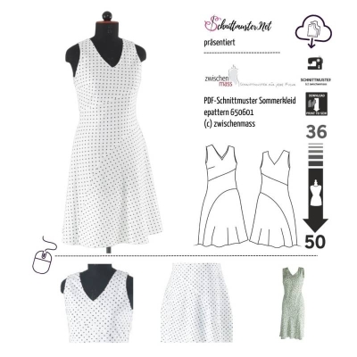 dress download sewing pattern for women zwischenmass 650601 sewing instructions