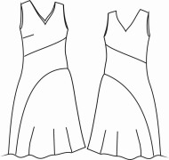 swingy dresses download sewing pattern zwischenmass 650601 diy instructions