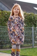Schnittmuster fadenkäfer lässiges Mädchenkleid, Jerseykleid Amelie Gr. 50-164