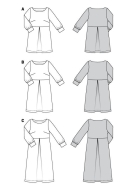 feminines Kleid Schnittmuster Burda 5975 DIY zum nähen