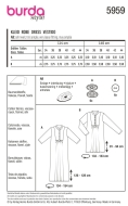 Sewing pattern Misses dress in 2 lengths Burda 5959