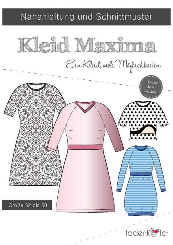 Kleid Schnittmuster für Damen fadenkäfer 1000-021 mit Nähanleitung