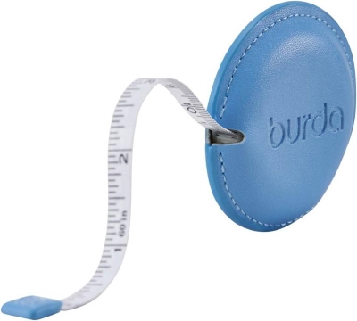 Burda Style Rollmaßband | Schneidermaßband | Maßband – 1,5 m (150 cm) – Blau