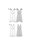 leichtes Kleid Schnittmuster Burda 5899 DIY zum nähen