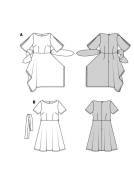 modisches Kleid Schnittmuster Burda 5903 DIY zum nähen