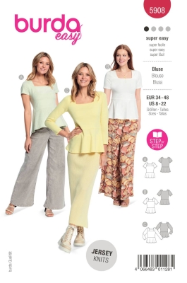 shirt sewing pattern for women burda 5908 sewing instructions
