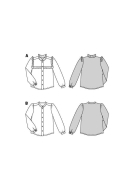 swinging blouses paper sewing pattern burda 5939 diy instructions