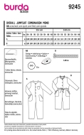 Schnittmuster Burda 9245 modischer Kinderoverall, Jumpsuit Mädchen und Jungen Gr. 104-146
