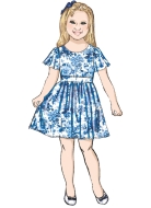 Schnittmuster hübsches Mädchenkleid, Mädchenoverall Butterick 6908 Gr. 7-14 (127-155cm)
