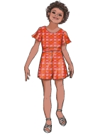 Schnittmuster hübsches Mädchenkleid, Mädchenoverall Butterick 6908 Gr. 7-14 (127-155cm)