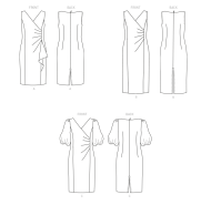 gerafftes Kleid Schnittmuster Butterick 6892 DIY zum...