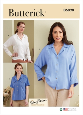 blouse sewing pattern for women butterick 6898 sewing instructions