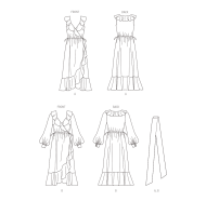 romantic dresses paper sewing pattern butterick 6926 diy...