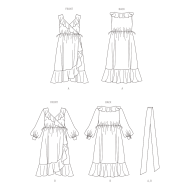 romantisches Kleid Schnittmuster Butterick 6927 DIY zum...