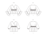romantische Bluse Schnittmuster Butterick 6931 DIY zum...