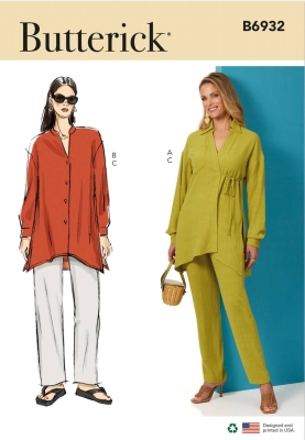 blouse sewing pattern for women butterick 6932 sewing instructions