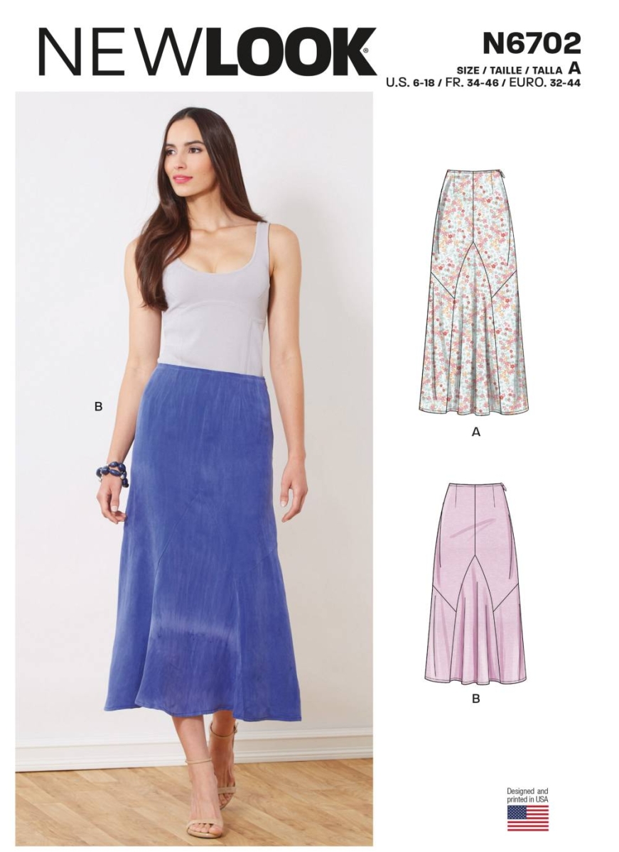 skirt sewing pattern for women newlook 6702 sewing instructions