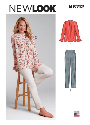 combination sewing pattern for women newlook 6712 sewing instructions