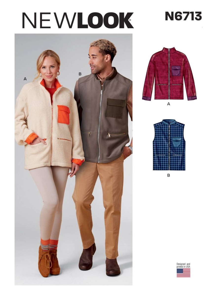 Jacke Schnittmuster für Damen NewLook 6713 mit Nähanleitung