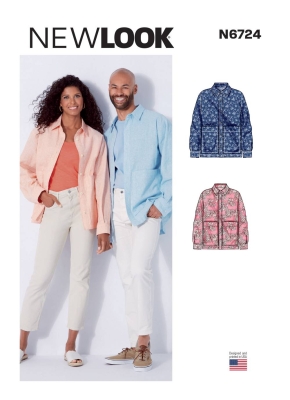 Jacke Schnittmuster für Damen NewLook 6724 mit Nähanleitung
