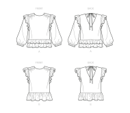 romantisches Shirt Schnittmuster NewLook 6732 DIY zum nähen