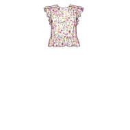 Schnittmuster romantisches Damenshirt, Blusenshirt New Look 6732  Gr. 32-44