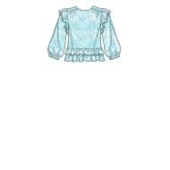 Schnittmuster romantisches Damenshirt, Blusenshirt New Look 6732  Gr. 32-44