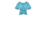 Schnittmuster ausgefallenes Damenshirt mit Wickeloptik New Look 6733  Gr. 32-50