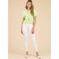 Schnittmuster ausgefallenes Damenshirt mit Wickeloptik New Look 6733  Gr. 32-50