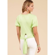 Schnittmuster ausgefallenes Damenshirt mit Wickeloptik New Look 6733  Gr. 32-50
