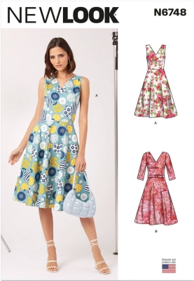 dress sewing pattern for women newlook 6748 sewing instructions