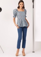 Schnittmuster niedliche Damenbluse mit Biesen New Look 6754  Gr. 34-44