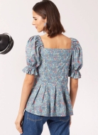 Schnittmuster niedliche Damenbluse mit Biesen New Look 6754  Gr. 34-44